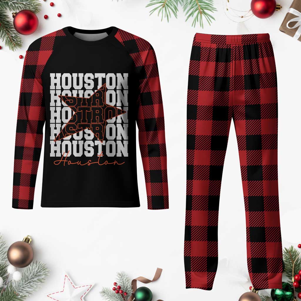 Houston Sport Baseball Fans Plaid Pajama Set US State Vintage Graphic TS10 Buffalo Plaid Print Your Wear