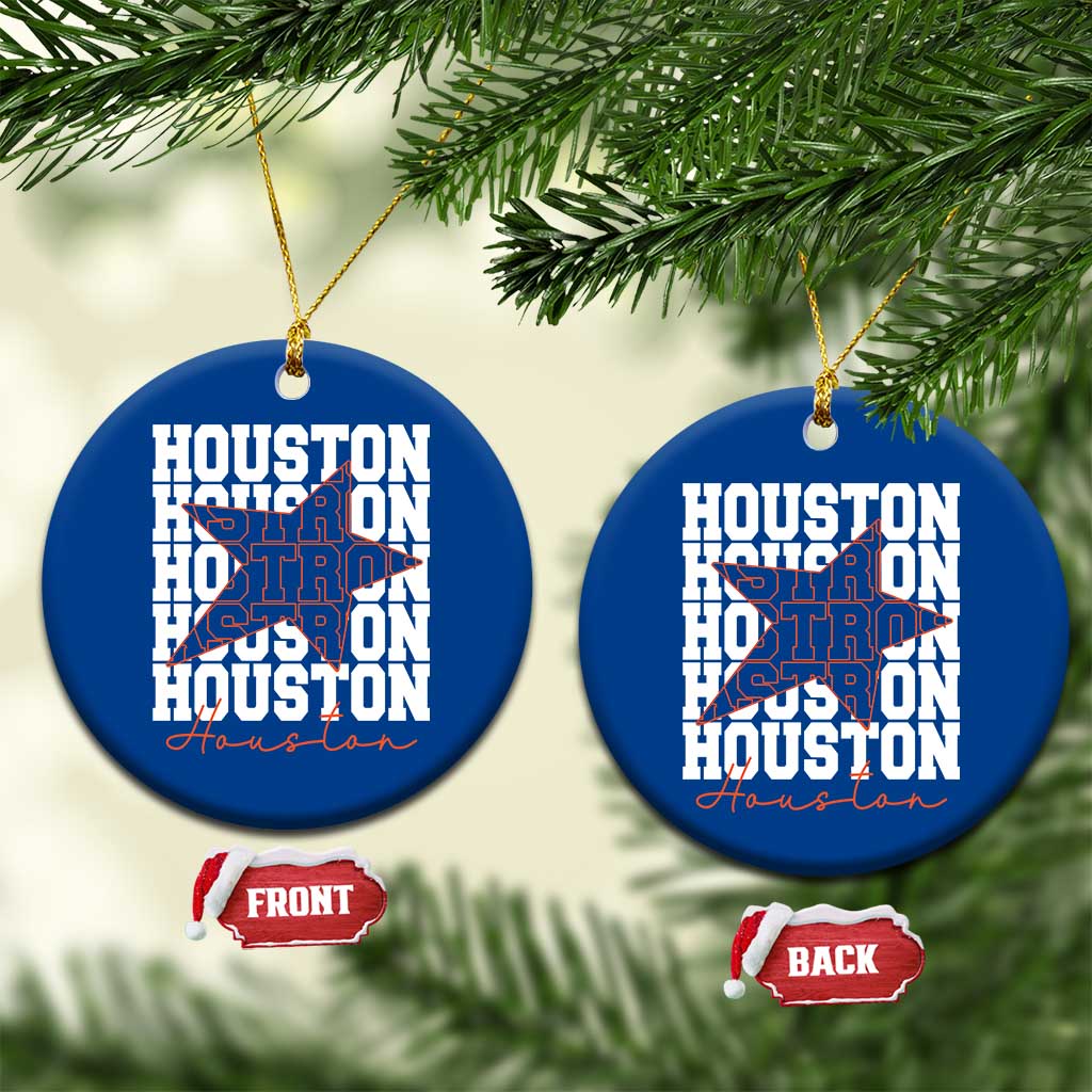 Houston Sport Baseball Fans Ceramic Ornament US State Vintage Graphic TS10 1pc Blue Print Your Wear