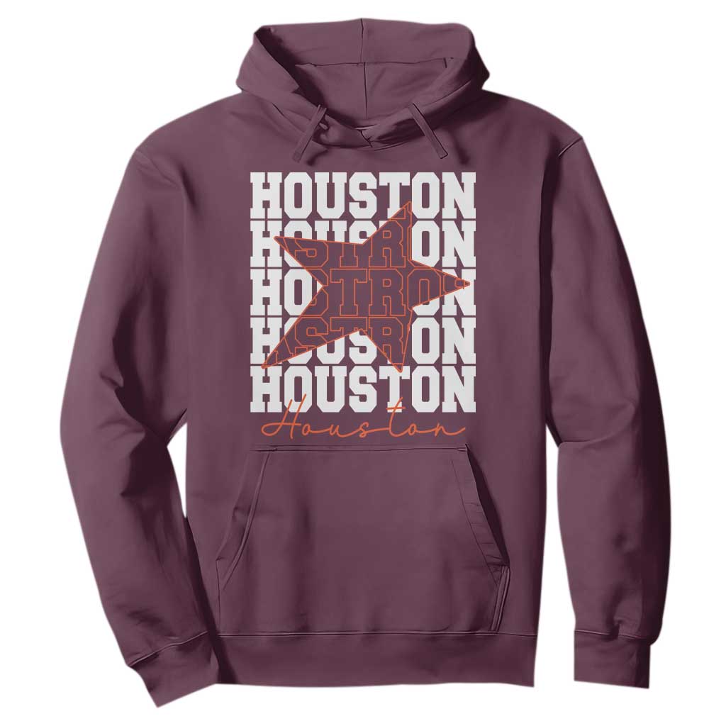 Houston Sport Baseball Fans Hoodie US State Vintage Graphic TS10 Maroon Print Your Wear