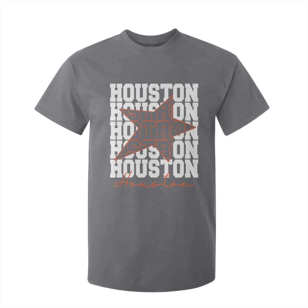 Houston Sport Baseball Fans T Shirt For Kid US State Vintage Graphic TS10 Charcoal Print Your Wear