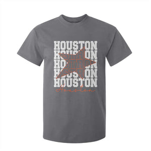 Houston Sport Baseball Fans T Shirt For Kid US State Vintage Graphic TS10 Charcoal Print Your Wear