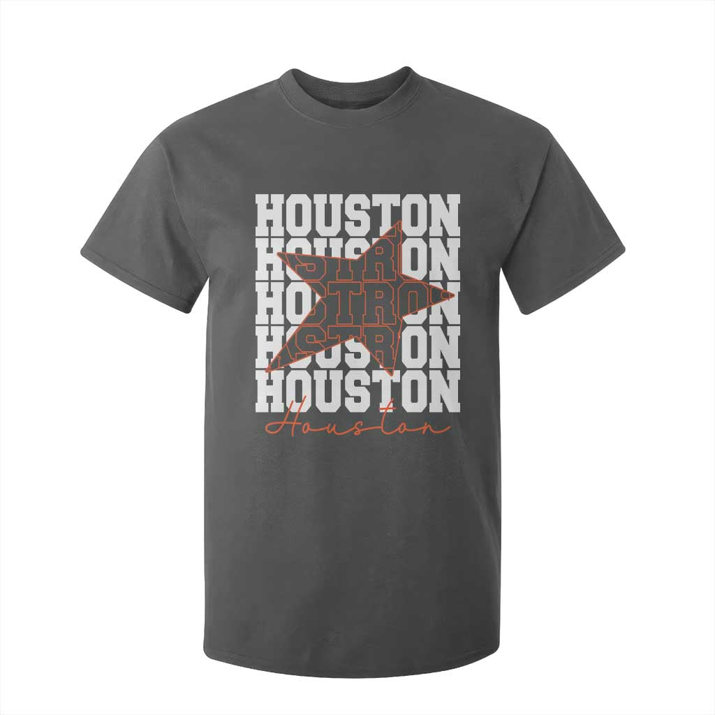 Houston Sport Baseball Fans T Shirt For Kid US State Vintage Graphic TS10 Dark Heather Print Your Wear