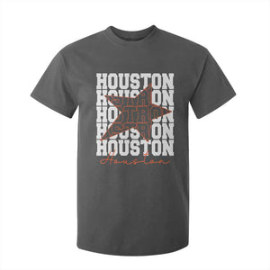 Houston Sport Baseball Fans T Shirt For Kid US State Vintage Graphic TS10 Dark Heather Print Your Wear