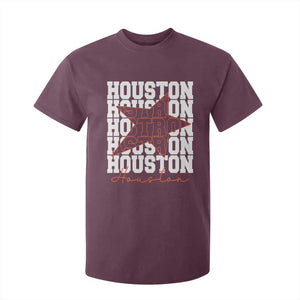 Houston Sport Baseball Fans T Shirt For Kid US State Vintage Graphic TS10 Maroon Print Your Wear