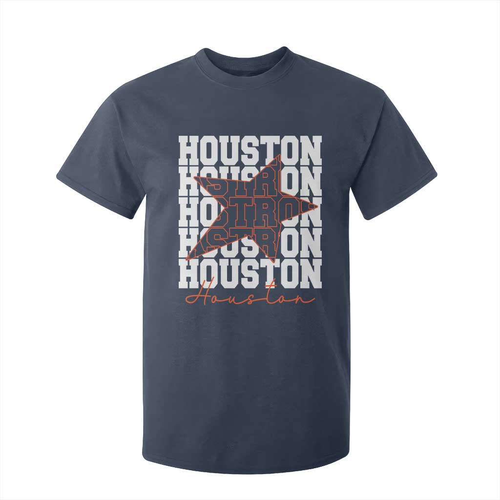 Houston Sport Baseball Fans T Shirt For Kid US State Vintage Graphic TS10 Navy Print Your Wear