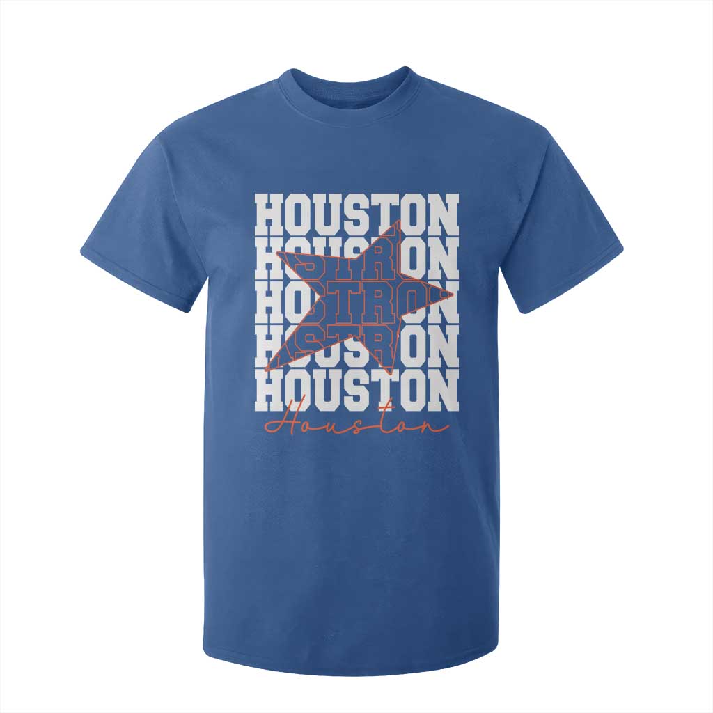 Houston Sport Baseball Fans T Shirt For Kid US State Vintage Graphic TS10 Royal Blue Print Your Wear