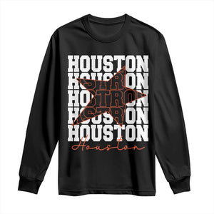 Houston Sport Baseball Fans Long Sleeve Shirt US State Vintage Graphic TS10 Black Print Your Wear