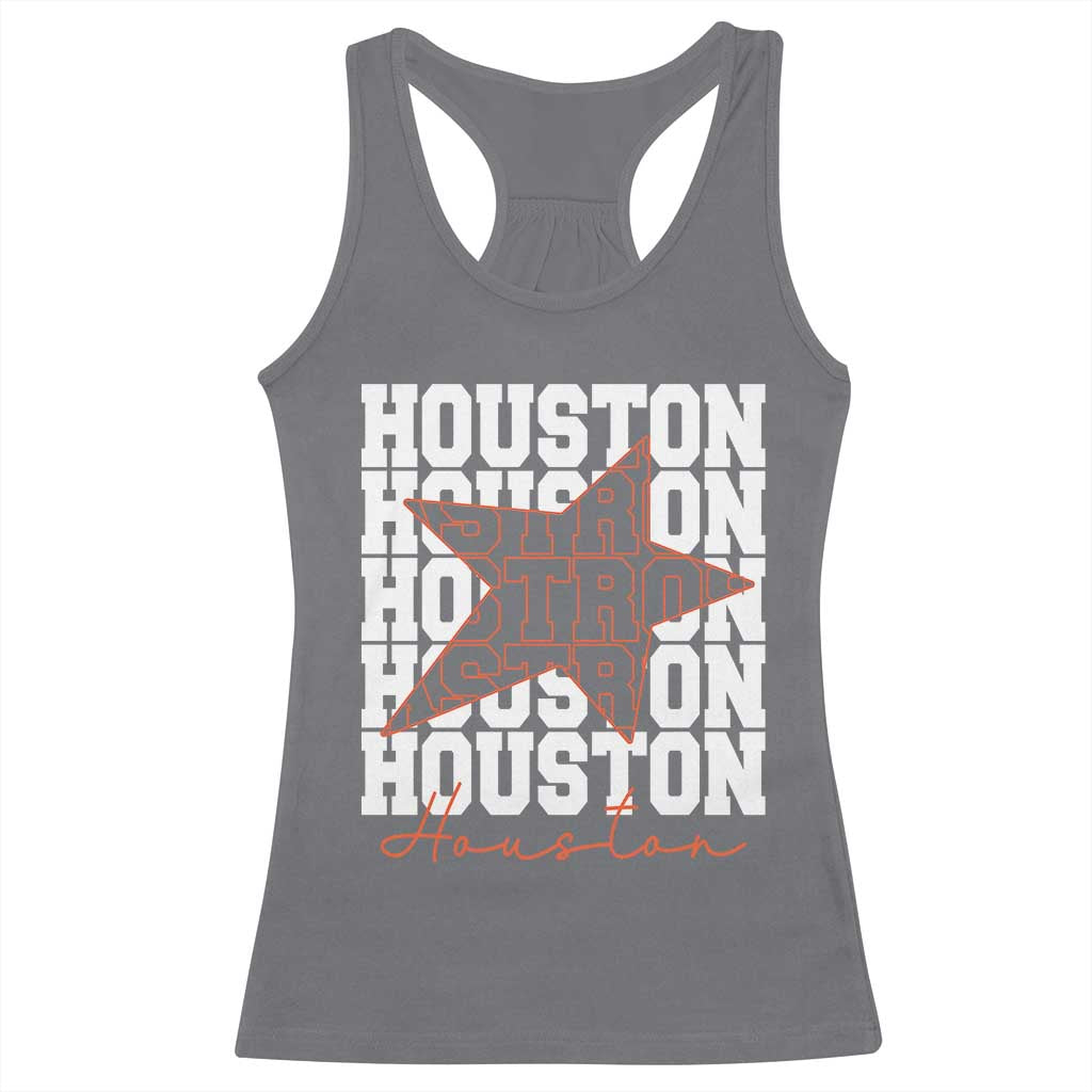 Houston Sport Baseball Fans Racerback Tank Top US State Vintage Graphic TS10 Charcoal Print Your Wear
