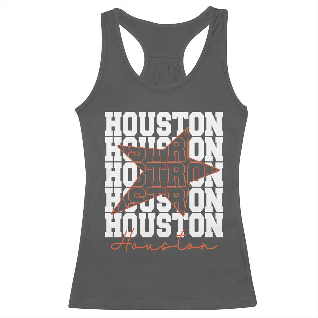 Houston Sport Baseball Fans Racerback Tank Top US State Vintage Graphic TS10 Dark Heather Print Your Wear