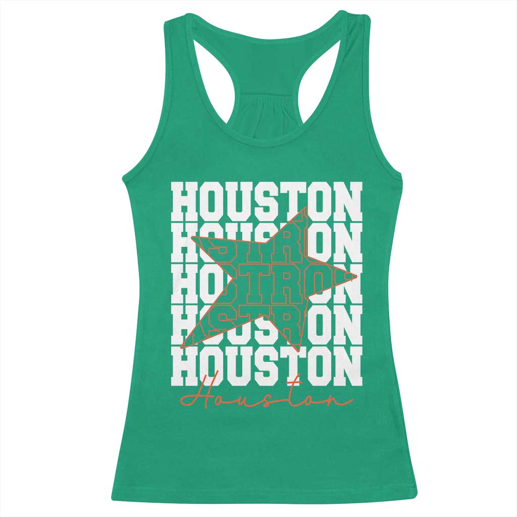 Houston Sport Baseball Fans Racerback Tank Top US State Vintage Graphic TS10 Irish Green Print Your Wear