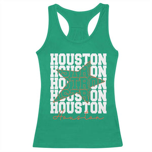 Houston Sport Baseball Fans Racerback Tank Top US State Vintage Graphic TS10 Irish Green Print Your Wear