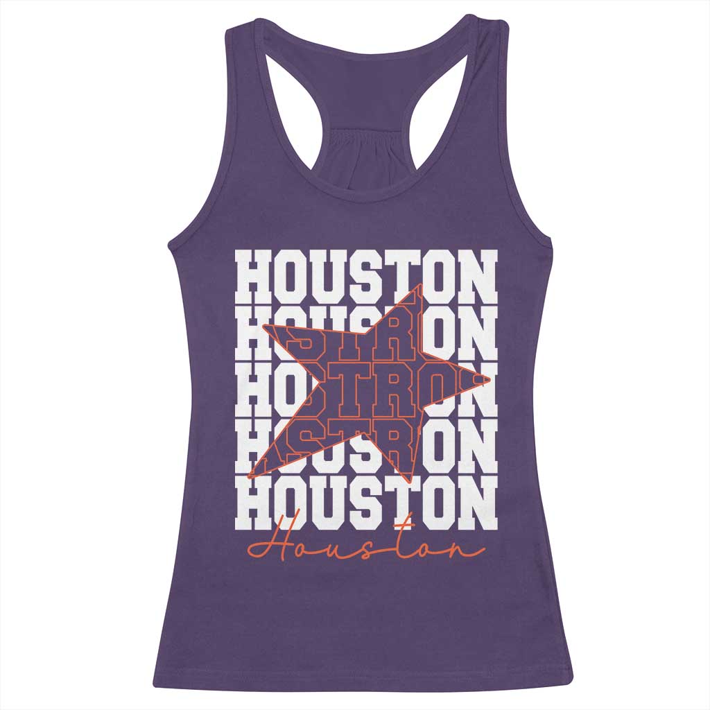 Houston Sport Baseball Fans Racerback Tank Top US State Vintage Graphic TS10 Purple Print Your Wear