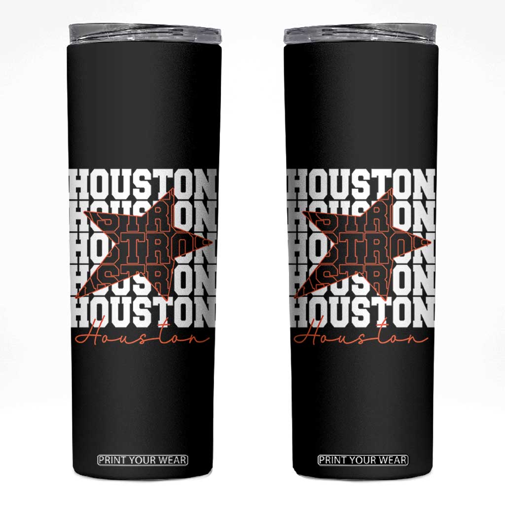 Houston Sport Baseball Fans Skinny Tumbler US State Vintage Graphic TS10 Black Print Your Wear
