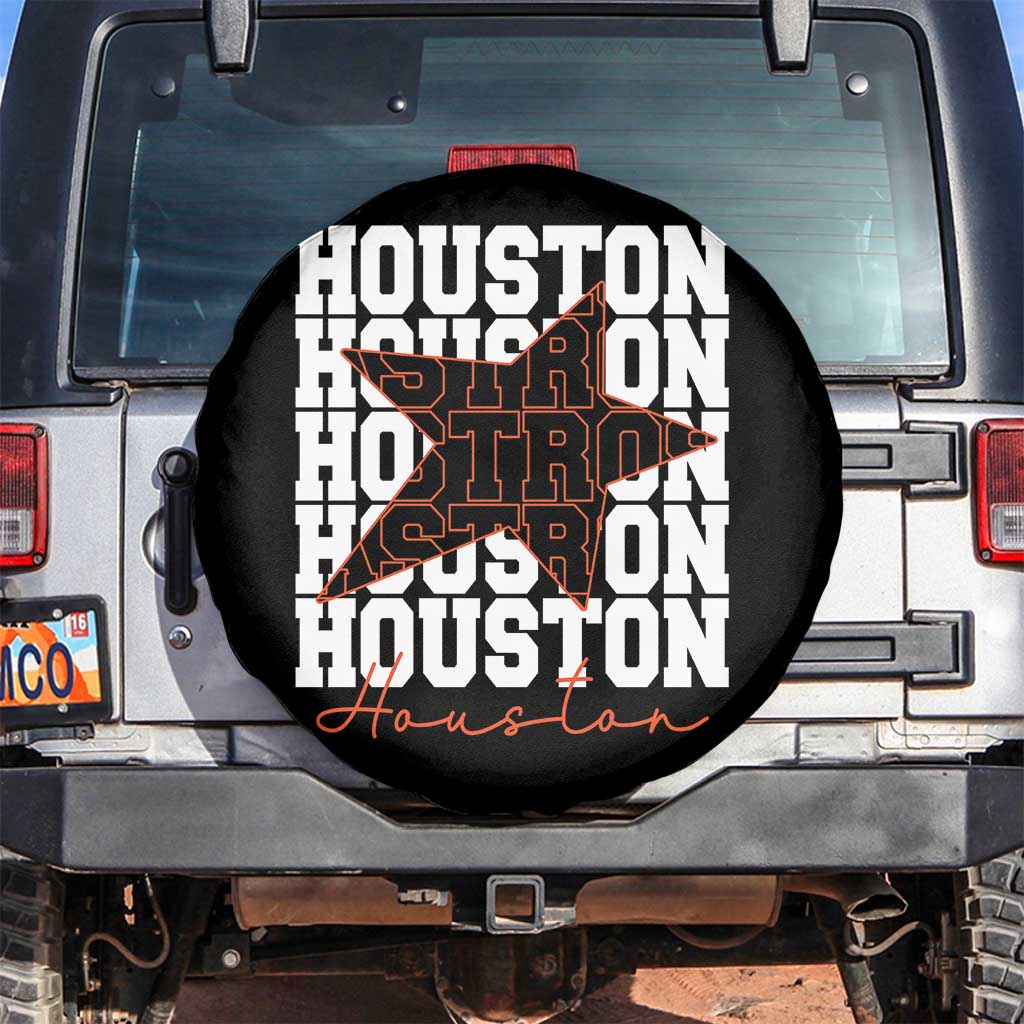 Houston Sport Baseball Fans Spare Tire Cover US State Vintage Graphic TS10 No hole Black Print Your Wear