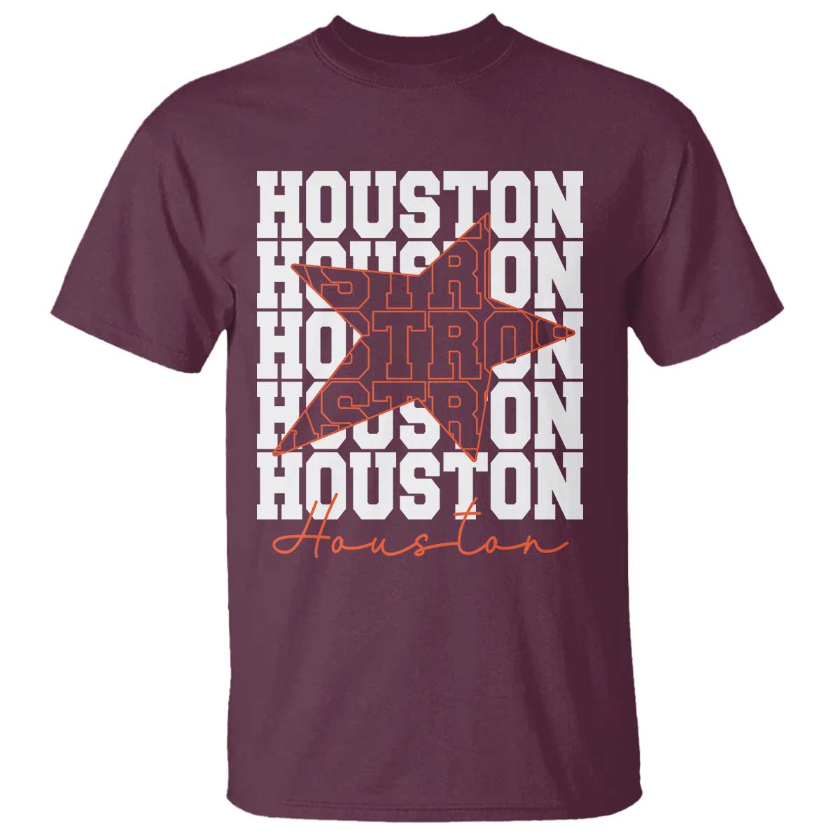 Houston Sport Baseball Fans T Shirt US State Vintage Graphic TS10 Maroon Print Your Wear