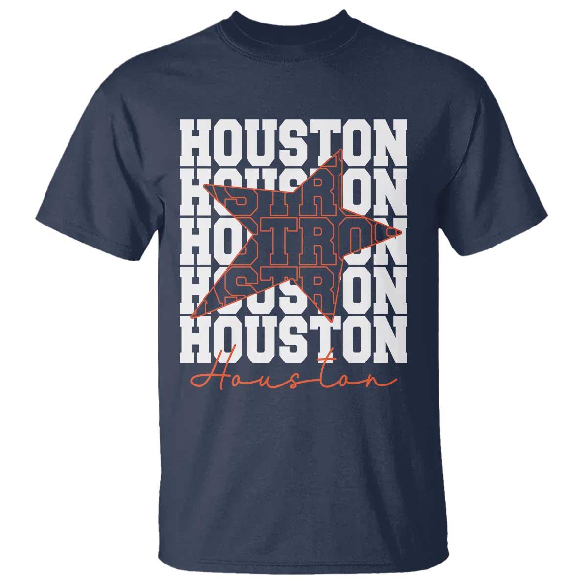 Houston Sport Baseball Fans T Shirt US State Vintage Graphic TS10 Navy Print Your Wear