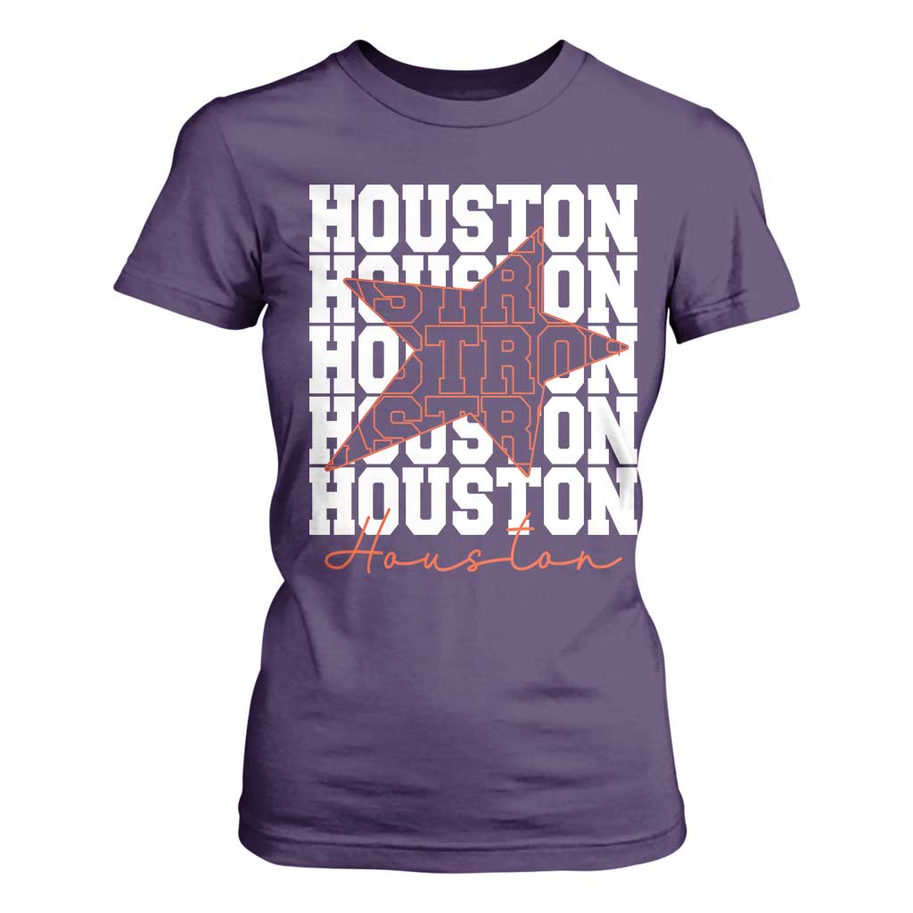 Houston Sport Baseball Fans T Shirt For Women US State Vintage Graphic TS10 Purple Print Your Wear