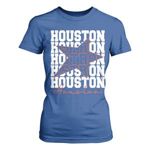 Houston Sport Baseball Fans T Shirt For Women US State Vintage Graphic TS10 Royal Blue Print Your Wear