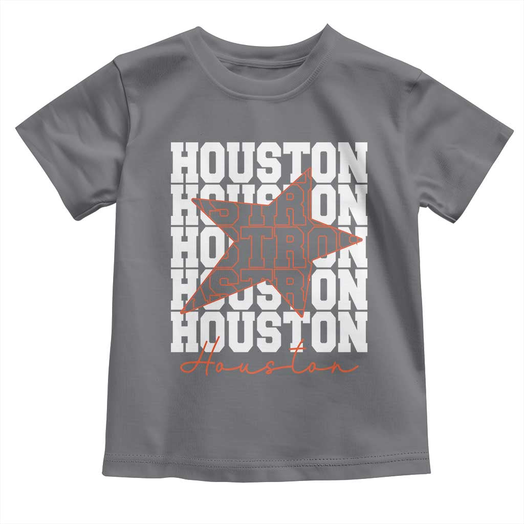 Houston Sport Baseball Fans Toddler T Shirt US State Vintage Graphic TS10 Charcoal Print Your Wear