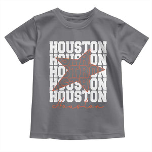 Houston Sport Baseball Fans Toddler T Shirt US State Vintage Graphic TS10 Charcoal Print Your Wear