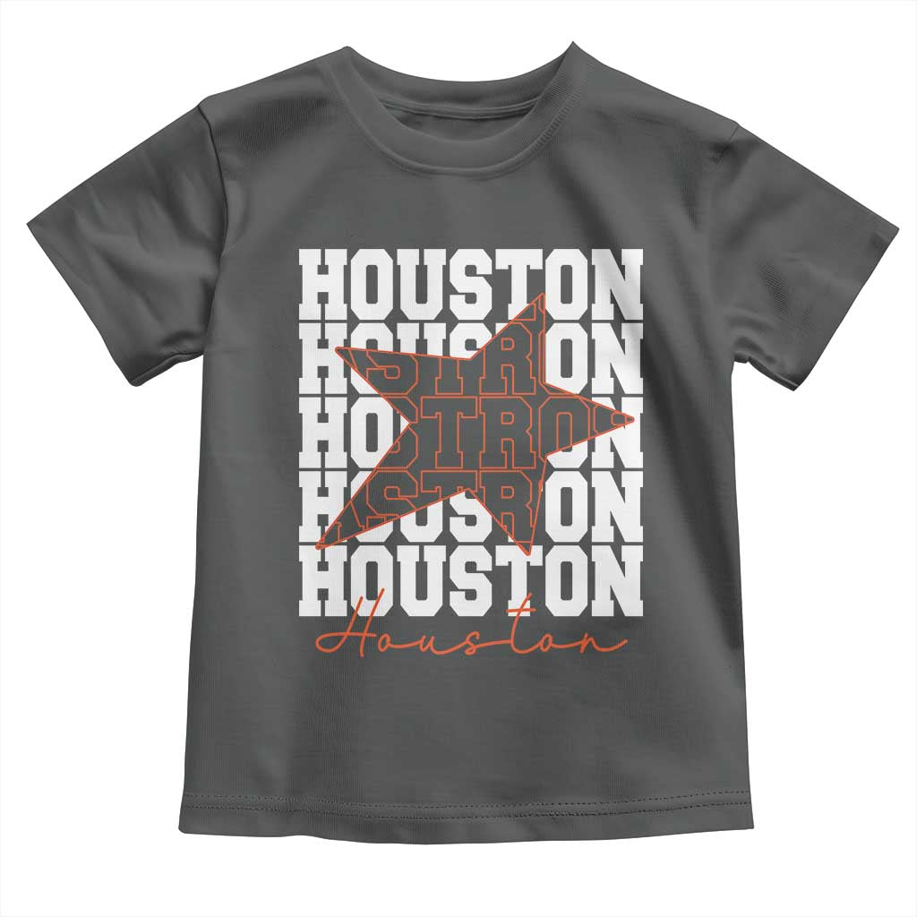 Houston Sport Baseball Fans Toddler T Shirt US State Vintage Graphic TS10 Dark Heather Print Your Wear