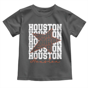 Houston Sport Baseball Fans Toddler T Shirt US State Vintage Graphic TS10 Dark Heather Print Your Wear