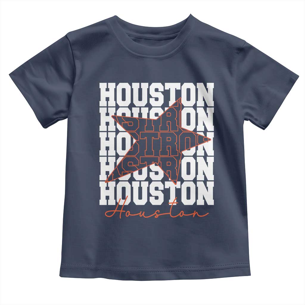 Houston Sport Baseball Fans Toddler T Shirt US State Vintage Graphic TS10 Navy Print Your Wear