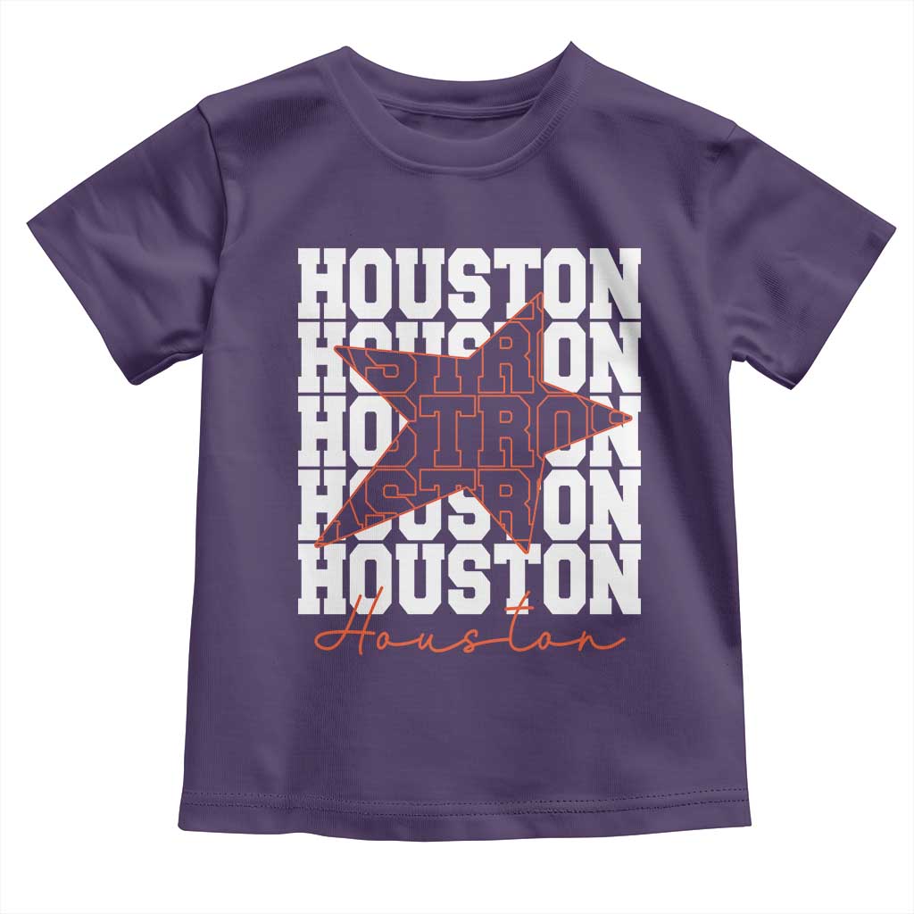 Houston Sport Baseball Fans Toddler T Shirt US State Vintage Graphic TS10 Purple Print Your Wear