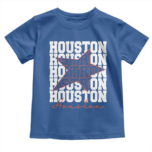 Houston Sport Baseball Fans Toddler T Shirt US State Vintage Graphic TS10 Royal Blue Print Your Wear