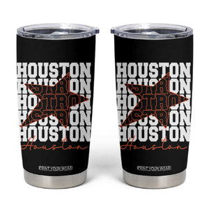 Houston Sport Baseball Fans Tumbler Cup US State Vintage Graphic TS10 Black Print Your Wear