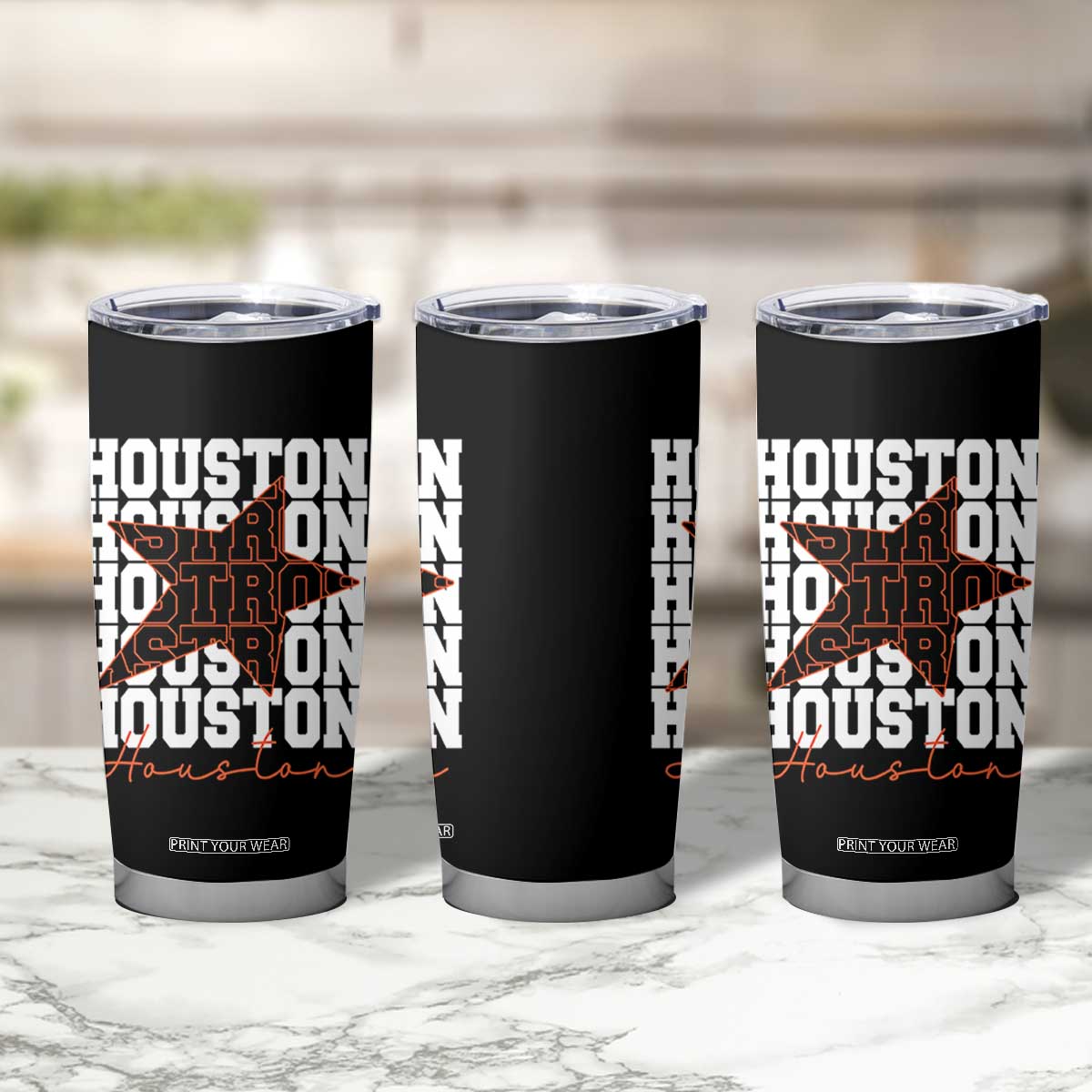 Houston Sport Baseball Fans Tumbler Cup US State Vintage Graphic TS10 Print Your Wear