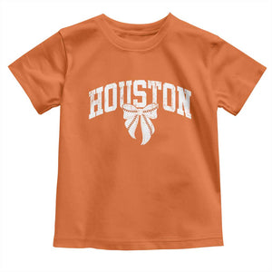 Retro Houston Toddler T Shirt Baseball Coquette Bow Varsity Vintage Sports 80s 90s TS10 Orange Print Your Wear
