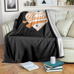 Houston Clutch City Throw Blanket Baseball Heart Varsity Script Vintage Sports Fans TS10 Print Your Wear