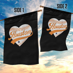 Houston Clutch City Garden Flag Baseball Heart Varsity Script Vintage Sports Fans TS10 Print Your Wear