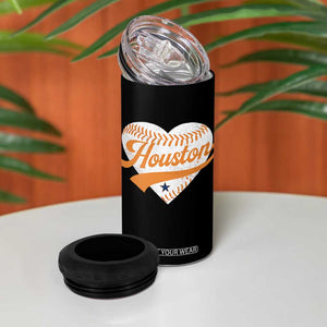 Houston Clutch City 4 in 1 Can Cooler Tumbler Baseball Heart Varsity Script Vintage Sports Fans TS10 Print Your Wear