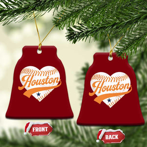 Houston Clutch City Ceramic Ornament Baseball Heart Varsity Script Vintage Sports Fans TS10 Print Your Wear