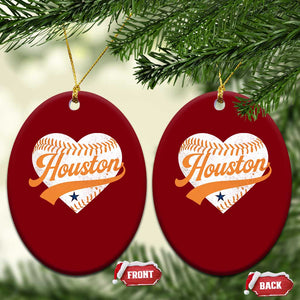 Houston Clutch City Ceramic Ornament Baseball Heart Varsity Script Vintage Sports Fans TS10 Print Your Wear