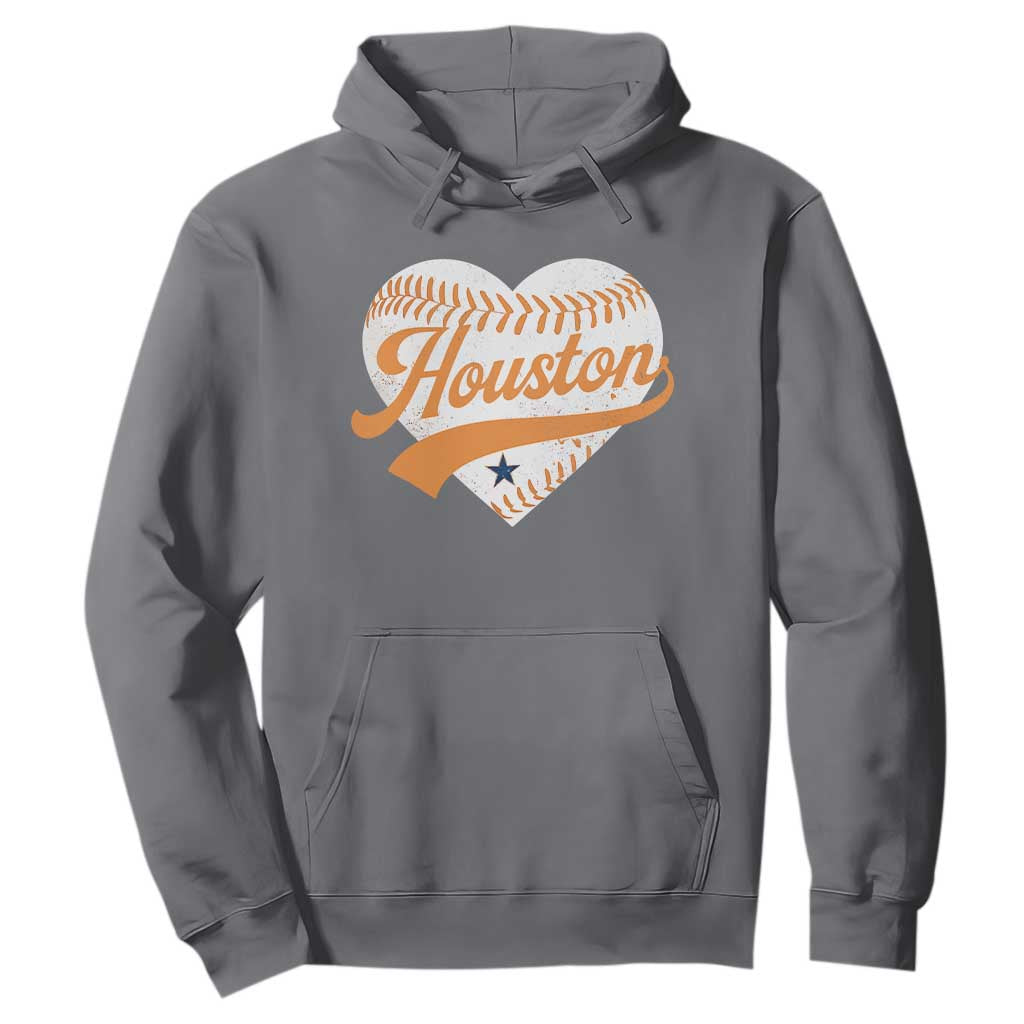 Houston Clutch City Hoodie Baseball Heart Varsity Script Vintage Sports Fans TS10 Charcoal Print Your Wear