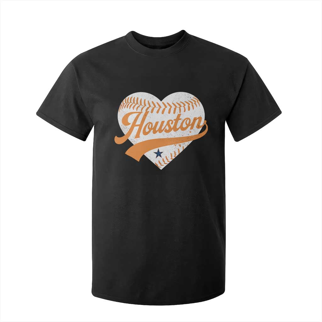 Houston Clutch City T Shirt For Kid Baseball Heart Varsity Script Vintage Sports Fans TS10 Black Print Your Wear