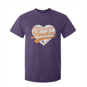 Houston Clutch City T Shirt For Kid Baseball Heart Varsity Script Vintage Sports Fans TS10 Purple Print Your Wear