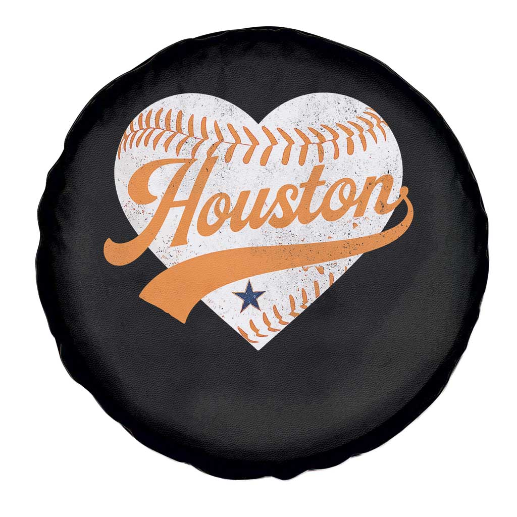 Houston Clutch City Spare Tire Cover Baseball Heart Varsity Script Vintage Sports Fans TS10 Print Your Wear