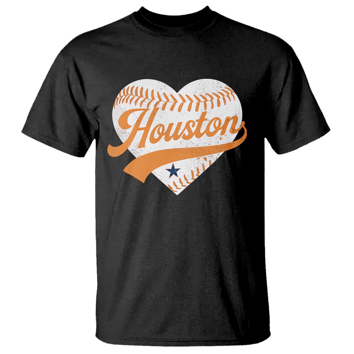 Houston Clutch City T Shirt Baseball Heart Varsity Script Vintage Sports Fans TS10 Black Print Your Wear