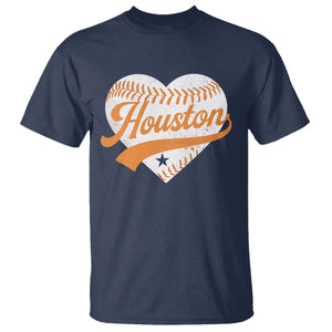 Houston Clutch City T Shirt Baseball Heart Varsity Script Vintage Sports Fans TS10 Navy Print Your Wear