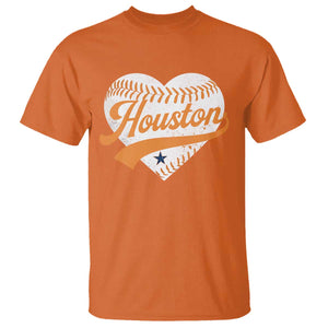 Houston Clutch City T Shirt Baseball Heart Varsity Script Vintage Sports Fans TS10 Orange Print Your Wear