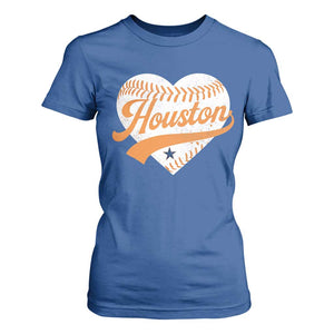 Houston Clutch City T Shirt For Women Baseball Heart Varsity Script Vintage Sports Fans TS10 Royal Blue Print Your Wear