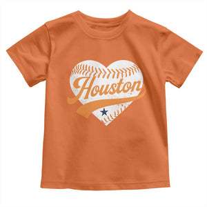 Houston Clutch City Toddler T Shirt Baseball Heart Varsity Script Vintage Sports Fans TS10 Orange Print Your Wear