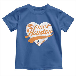 Houston Clutch City Toddler T Shirt Baseball Heart Varsity Script Vintage Sports Fans TS10 Royal Blue Print Your Wear