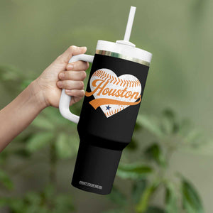 Houston Clutch City Tumbler With Handle Baseball Heart Varsity Script Vintage Sports Fans TS10 Print Your Wear