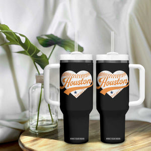 Houston Clutch City Tumbler With Handle Baseball Heart Varsity Script Vintage Sports Fans TS10 Print Your Wear