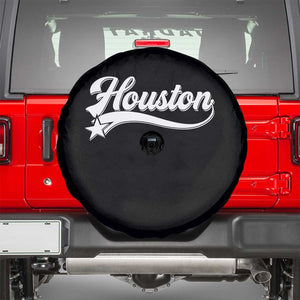 Retro Houston Spare Tire Cover Varsity Script Vintage Sports Jersey Style 80s 90s TS10 Black Print Your Wear